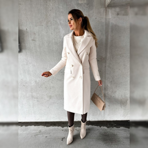 Lydia - Long Wool-Blend Coat