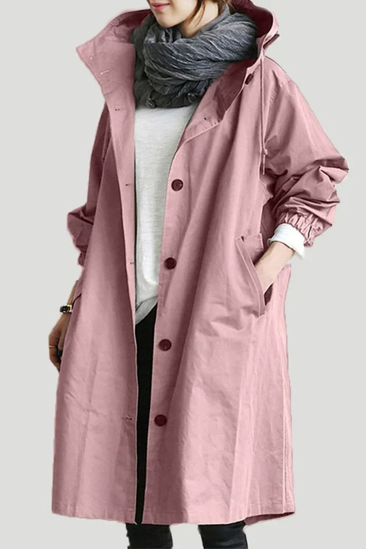 Helena - waterproof trench coat with hood