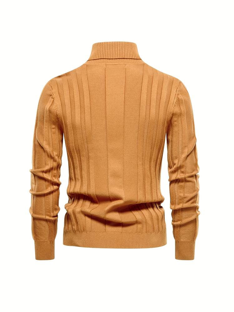 Textured turtleneck for men