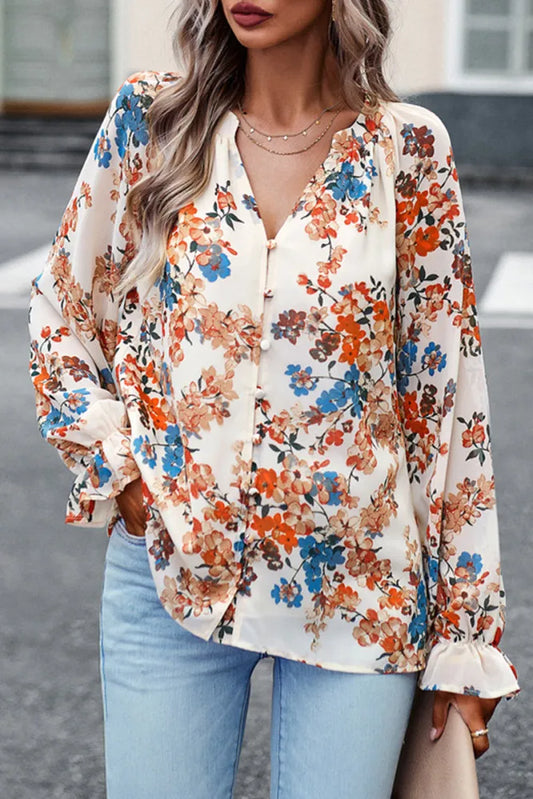 Alice Leroy - Elegant Floral Button-Up Blouse (New Colours)