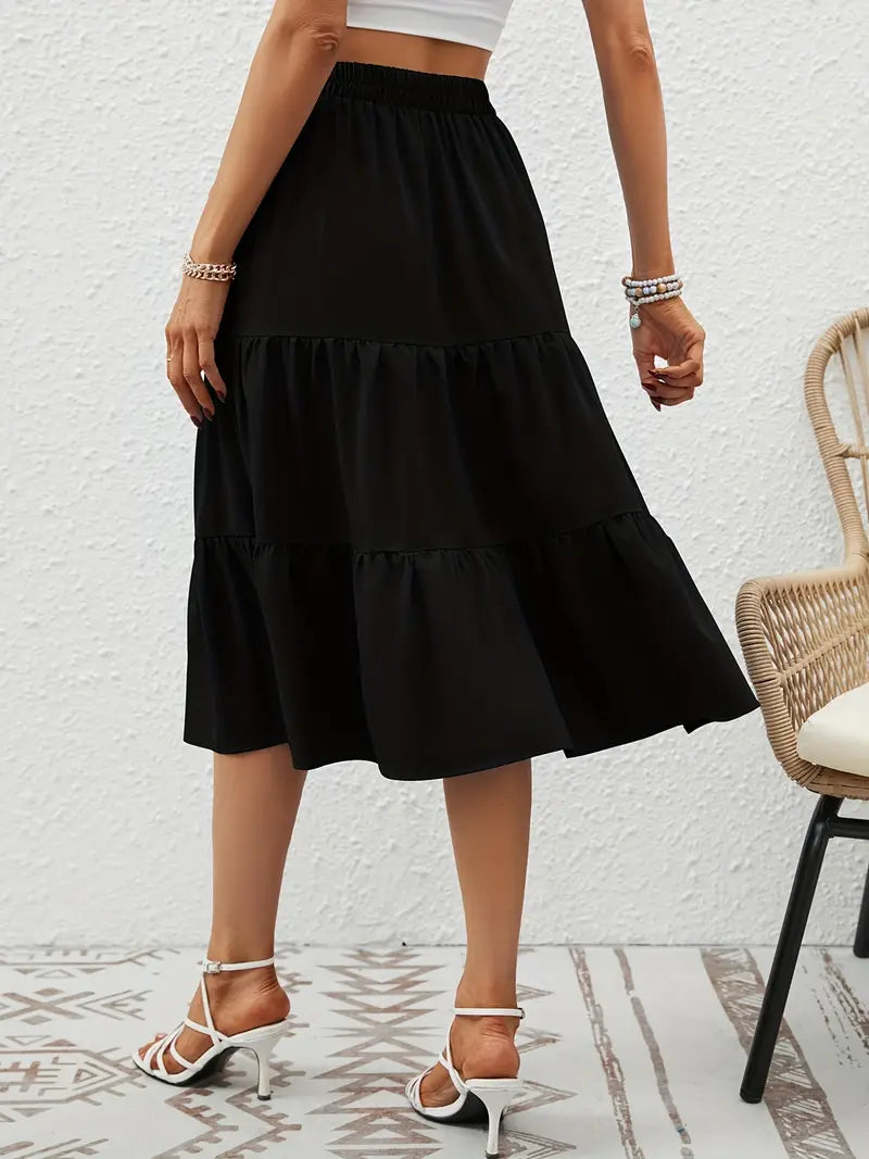 Belezza - floral print flared skirt with pockets