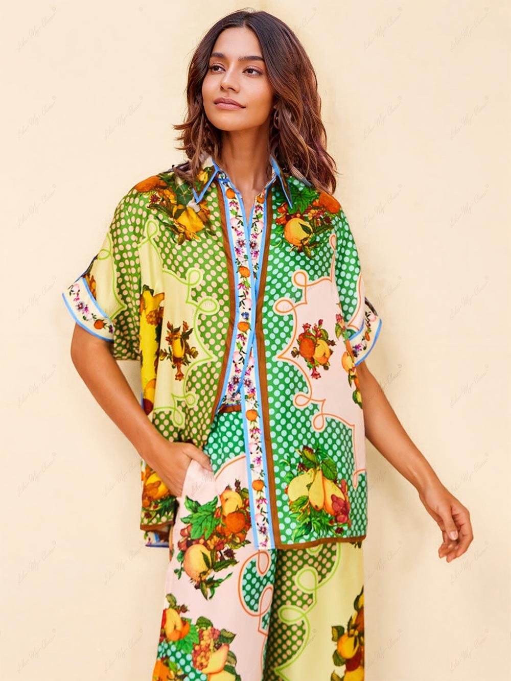 Multicolor Printed Lemon Shirt