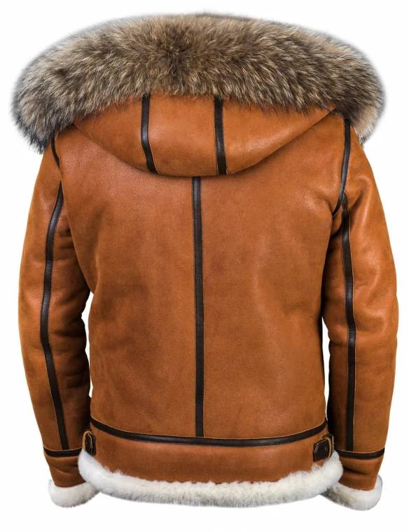 Meti - sheepskin jacket with fur hood