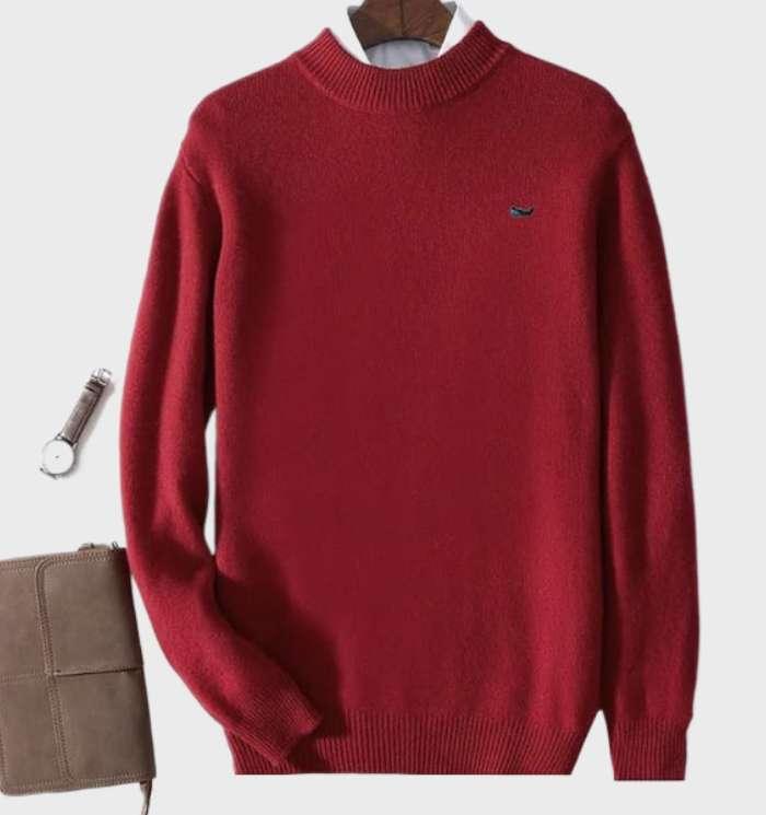 Plain Men's Sweater with Round Neck