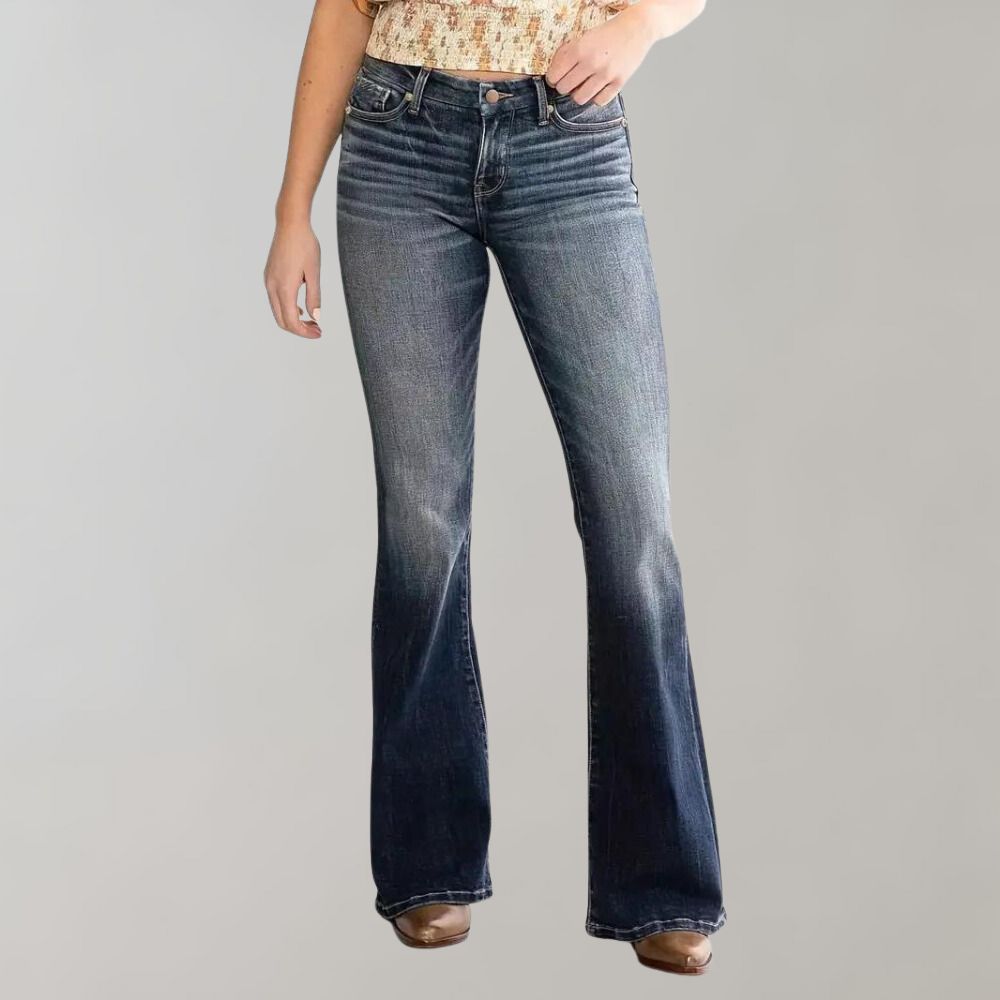 Marie - Flared Denim Pants