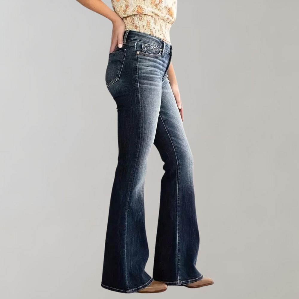 Marie - Flared Denim Pants