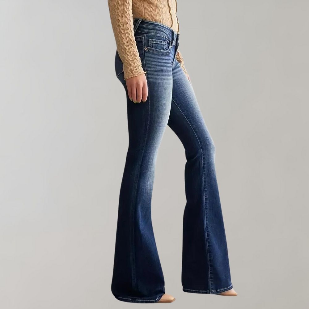 Marie - Flared Denim Pants