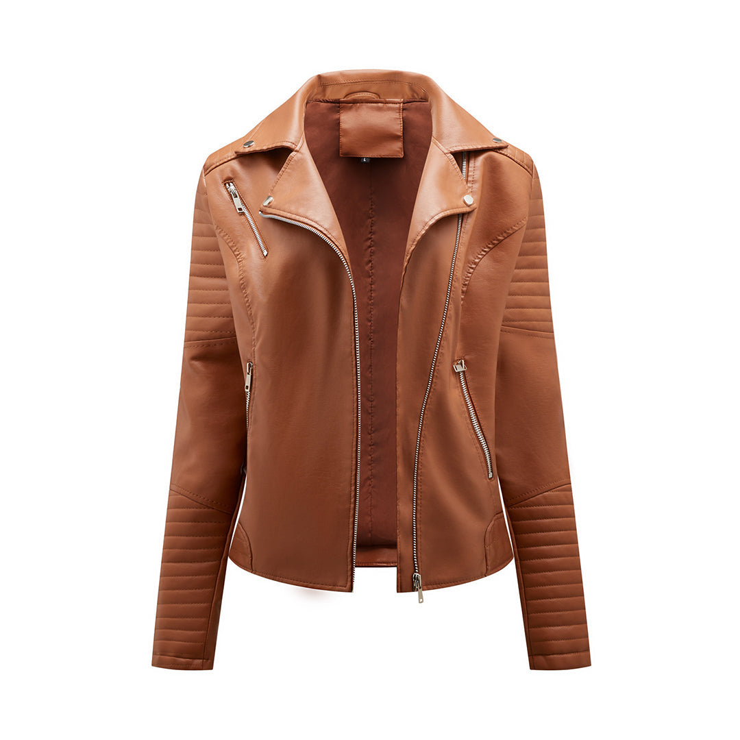 Stylish ladies leather jacket