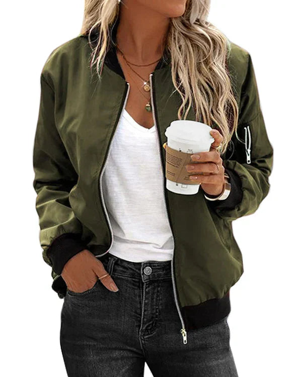 Robin - stylish classic bomber jacket with pockets - perfect for any occasion