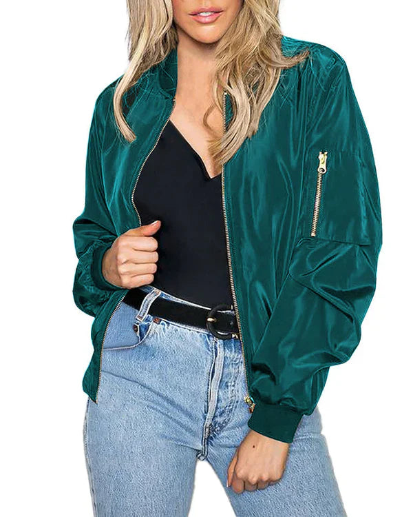 Robin - stylish classic bomber jacket with pockets - perfect for any occasion