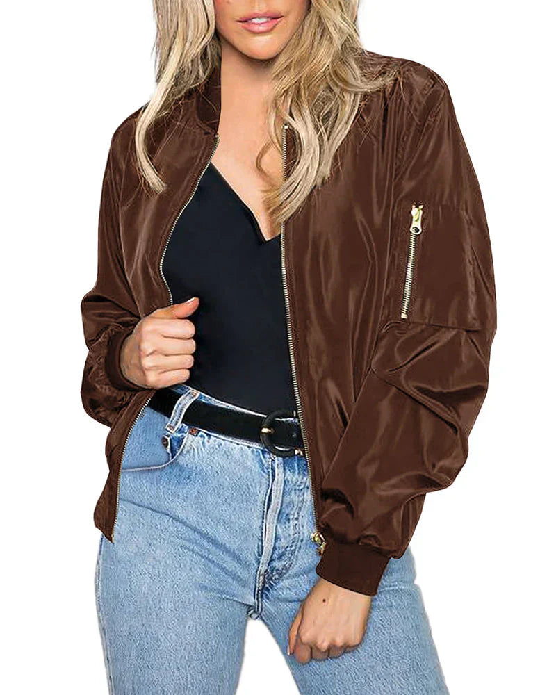 Rinna - stylish classic bomber jacket with pockets - perfect for any occasion