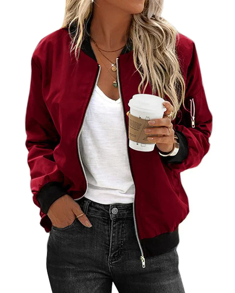 Stylish streetwear bomber jacket - henia