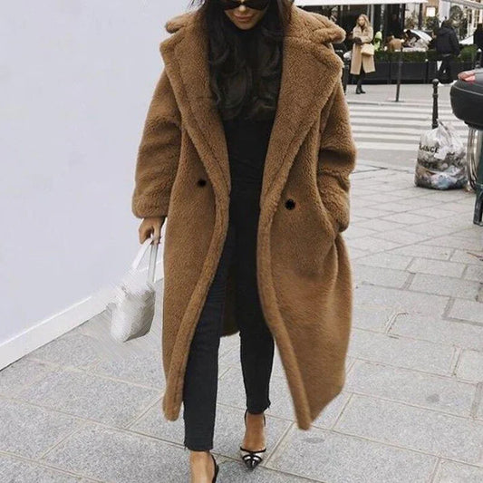 Long faux fur coat for cold days - cinderella