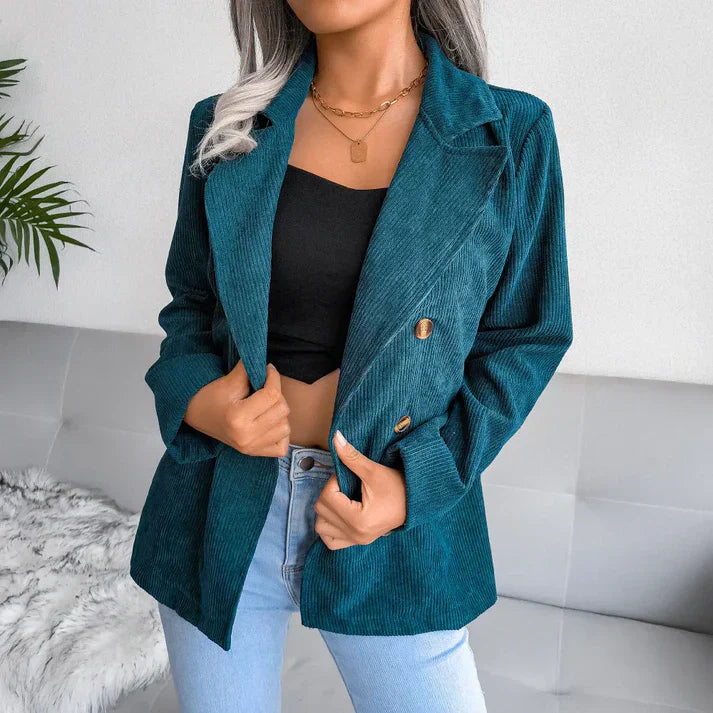 Elegant - women's winter blazer: stylish warmth for cold days