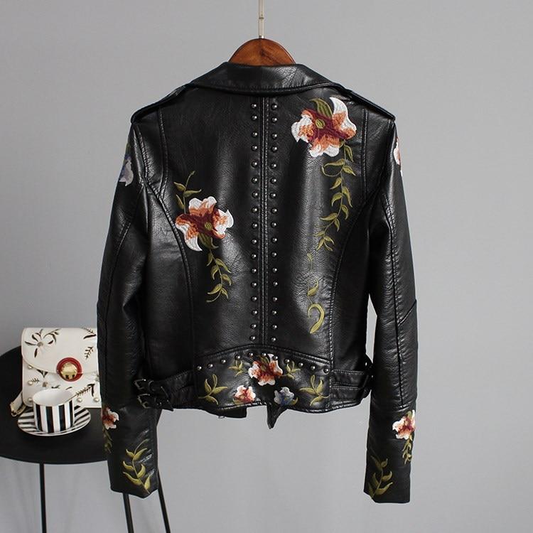 Floralyn leather jacket