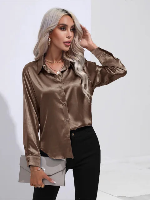 Lara | Elegant Satin Blouse
