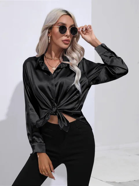 Lara | Elegant Satin Blouse