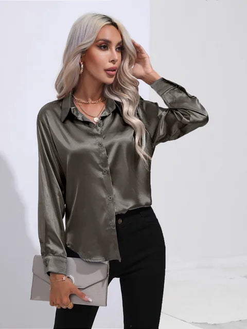 Lara | Elegant Satin Blouse