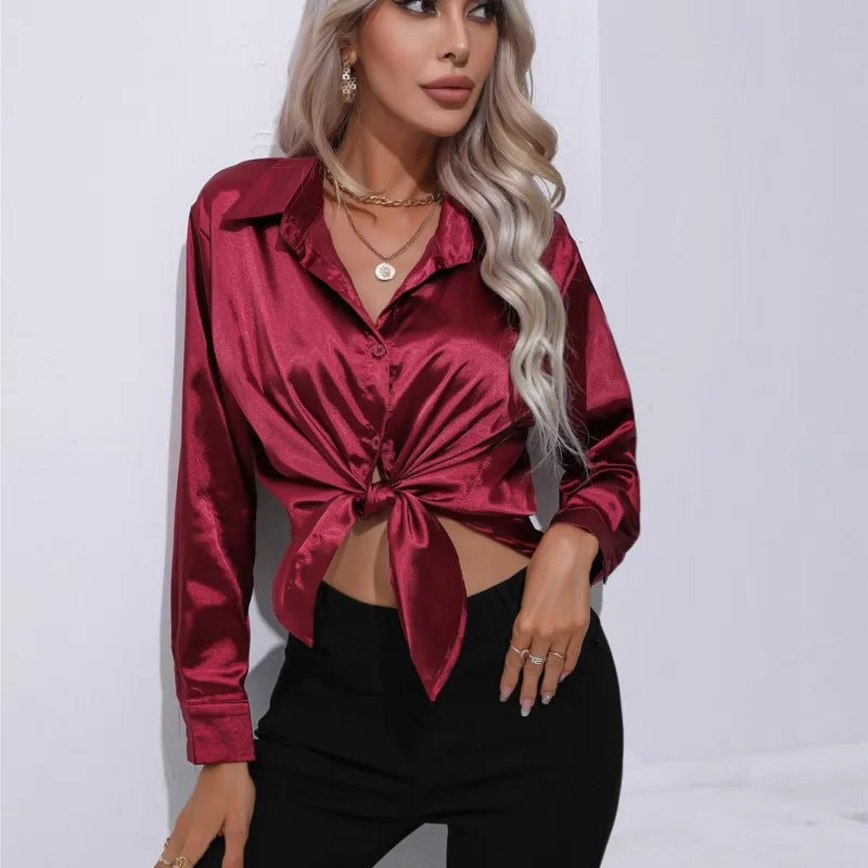 Lara | Elegant Satin Blouse