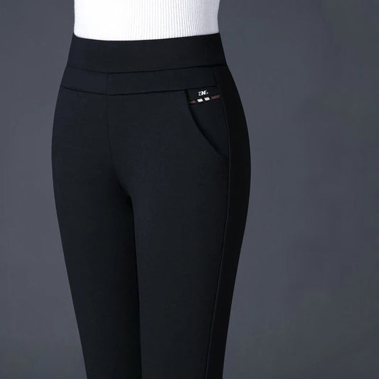 Margot | Straight Trousers With Elastic High Waist