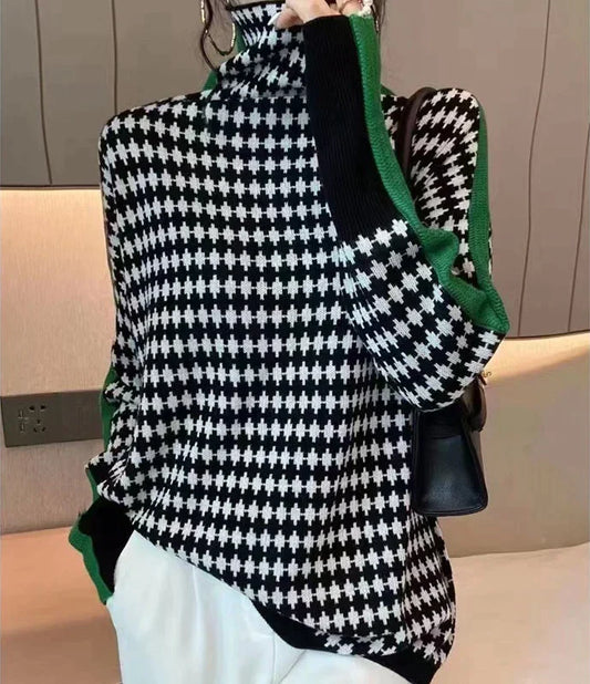 Isabelle Moreau | Pattern Turtleneck Pullover