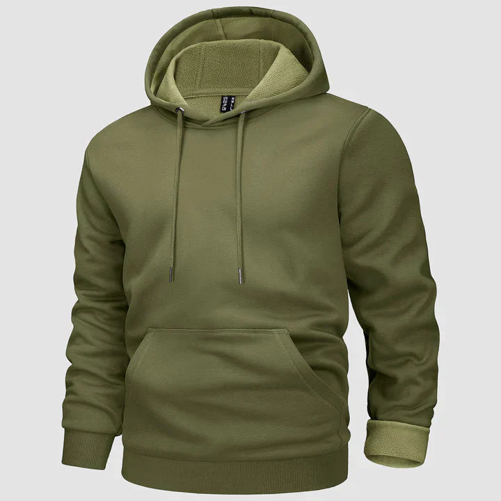 Men's fleece-lined hooded jumper