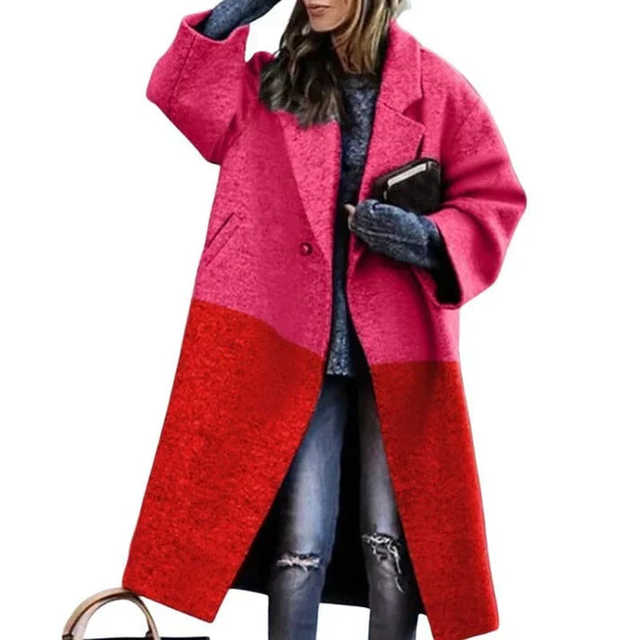 Milla - long, warm wool coat in enchanting colors