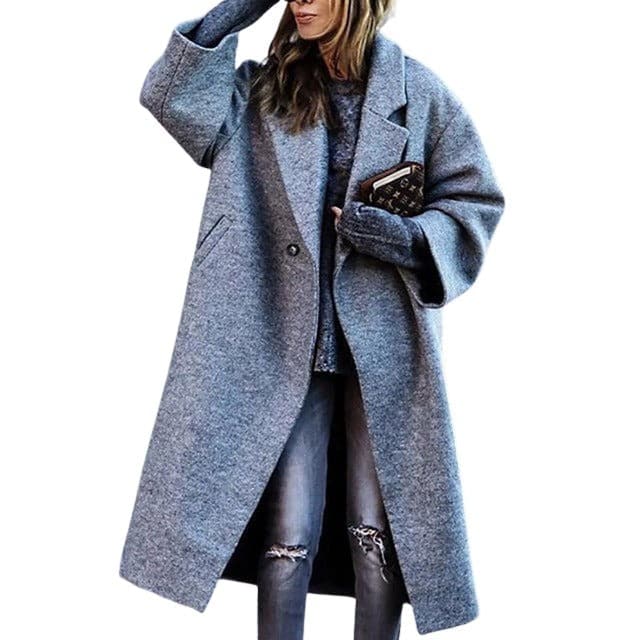 Milla - long, warm wool coat in enchanting colors