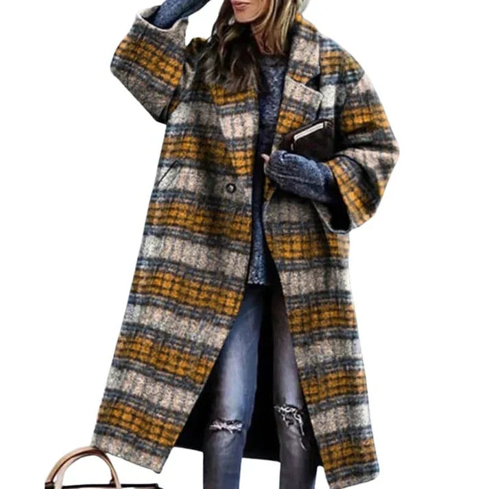 Milla - long, warm wool coat in enchanting colors