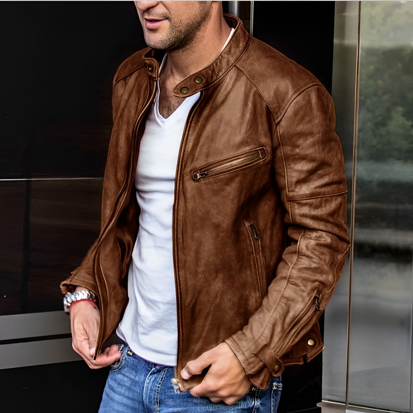 DALTON | Leather Jacket for All-Season Elegance