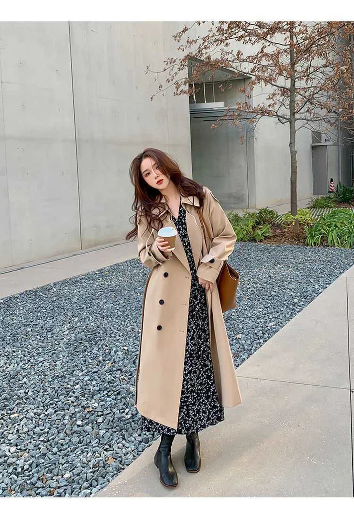 Long double-breasted trench coat - kornelia