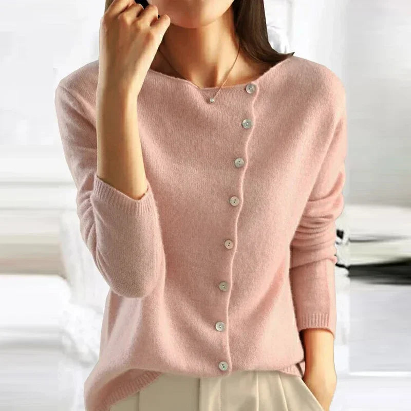 Brenda | Stylish Sweater with Trendy Button Closure