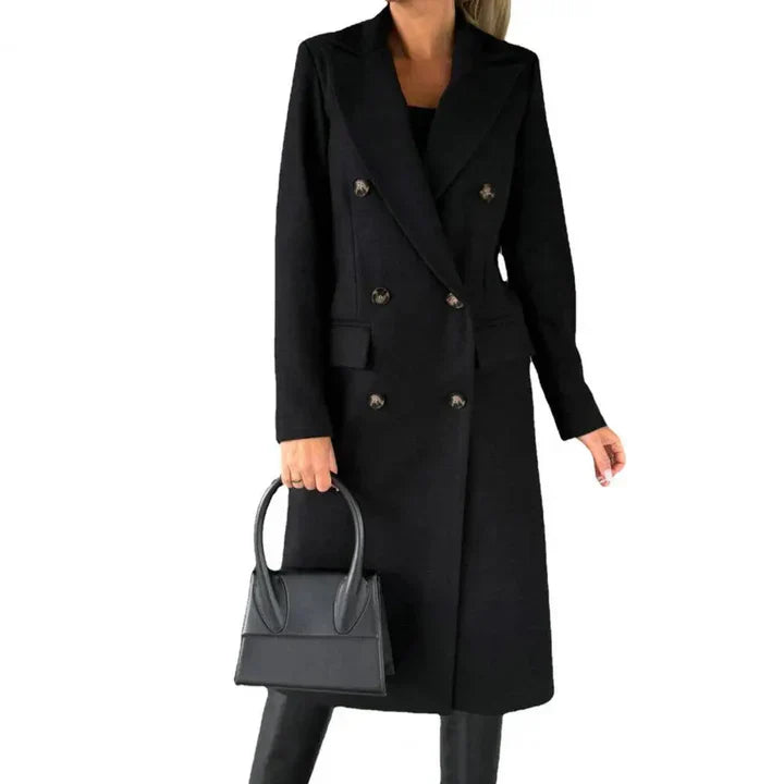 Women's winter coat with lapels - warmth with a fashionable touch