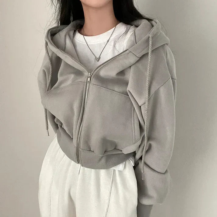 Large jumper with practical zip for women