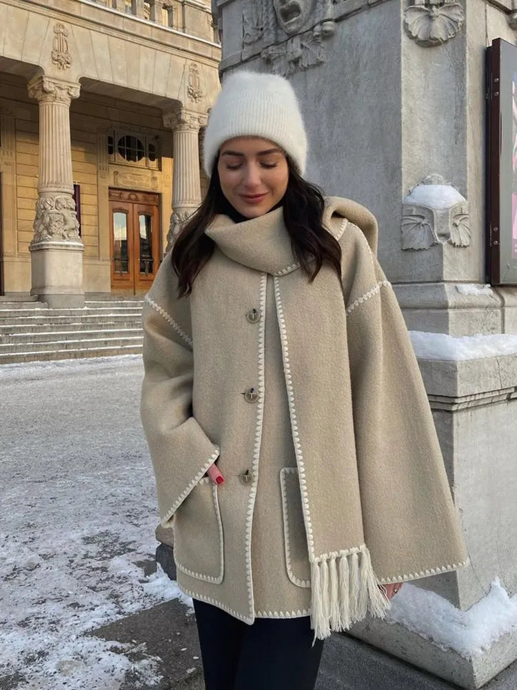 Elegant Scarf Coat