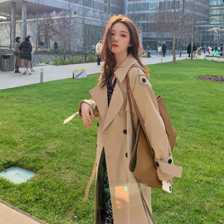 Long double-breasted trench coat - kornelia