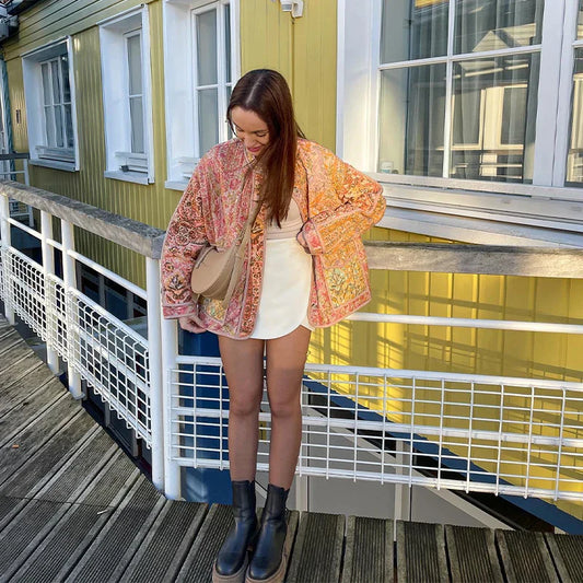 Darla - Boho Jacket with Elegant Print