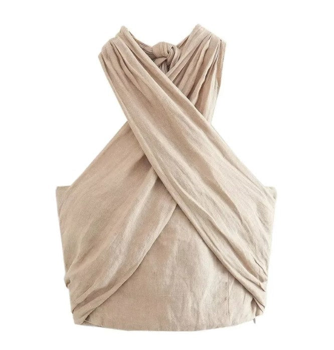 Belezza  I Linen Halter Neck Top