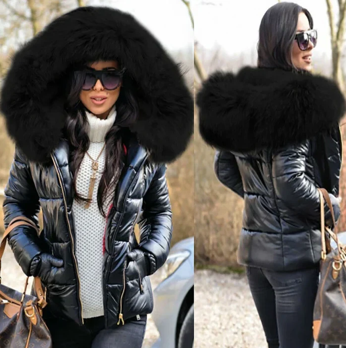 Laura - elegant winter coat with faux fur