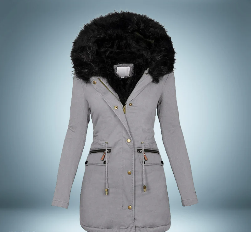 Elegant - parka with fur collar