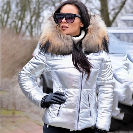 Laura - elegant winter coat with faux fur