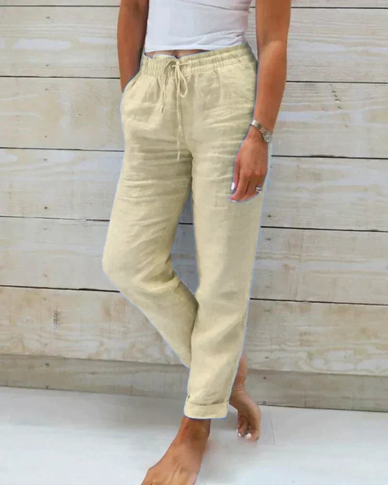 Stacy – linen trousers for women