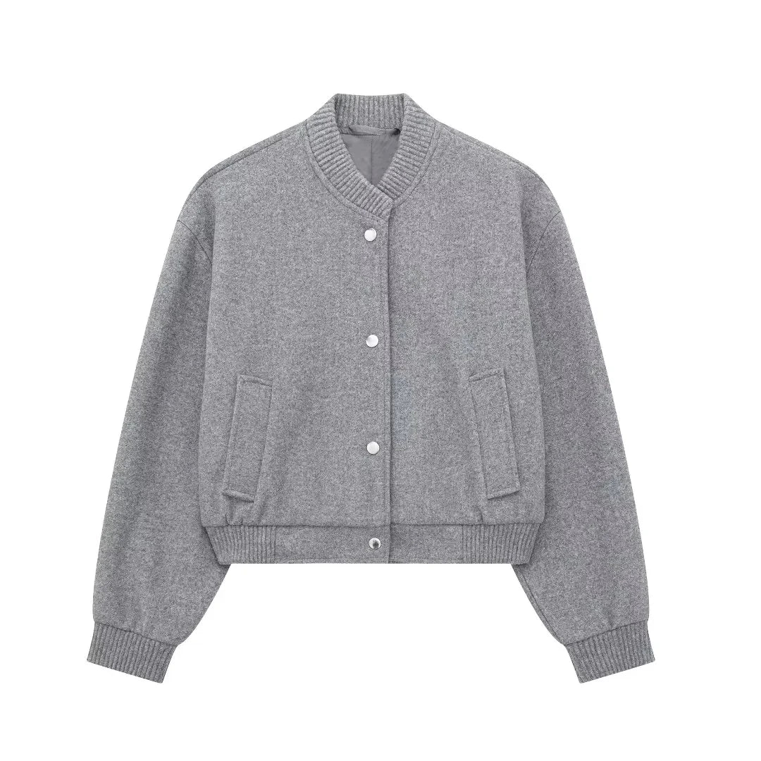 Cropped bomber jacket for women