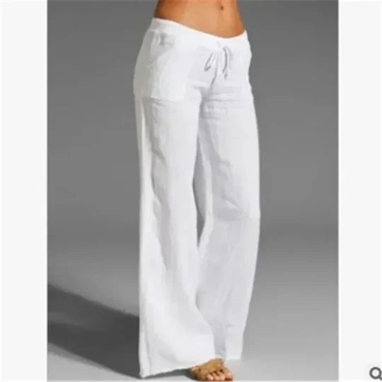 White linen trousers - anna