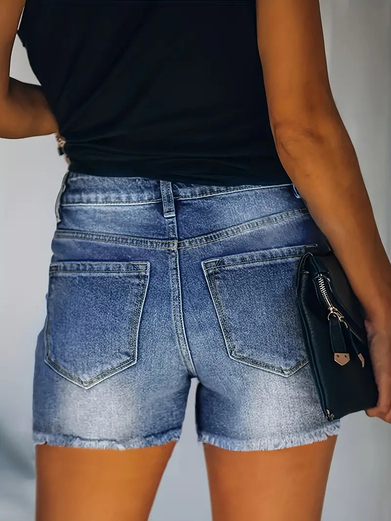 Belezza – spring/summer ribbed denim shorts