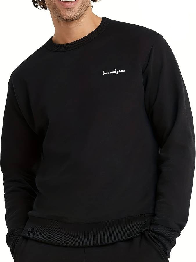 Black winter jumper for men