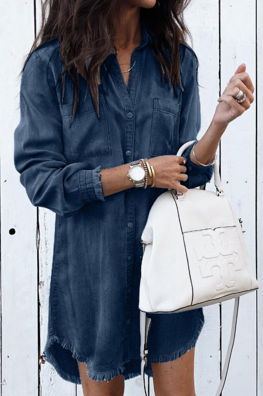 Léa Blanchet | Trendy Faded shirt dress