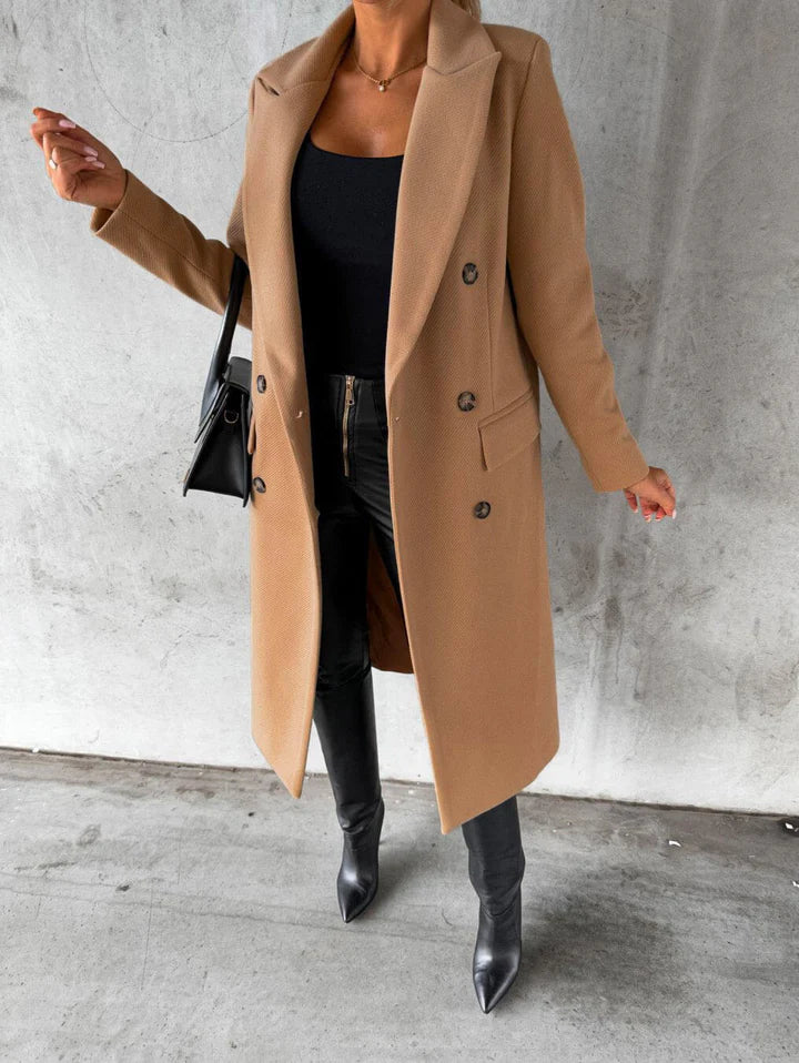 Women's winter coat with lapels - warmth with a fashionable touch