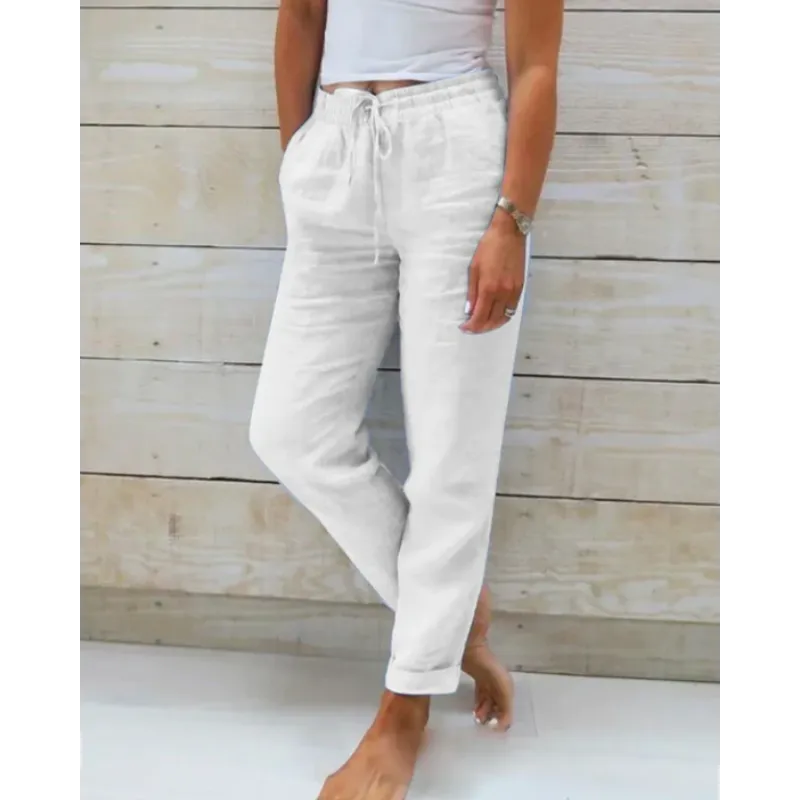 Stacy – stylish linen trousers for women