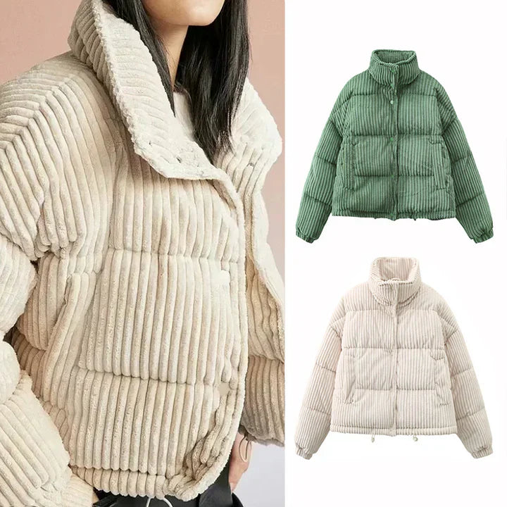 High-quality corduroy winter jacket for women